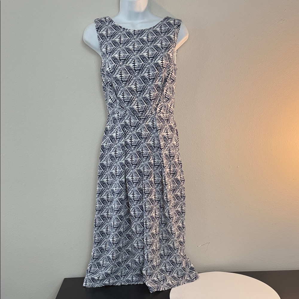 Chic Black and White Geometric Jumpsuit